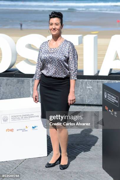 Actress Katja Kolm attends to Licht/Madmoiselle Paradis' Photocall - 65th San Sebastian Film Festival on September 25, 2017 in San Sebastian, Spain.