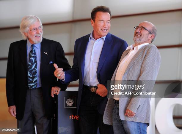 French Oceanographic explorer Jean Michel Cousteau, US actor, producer and former governor of California Arnold Schwarzenegger and French director...