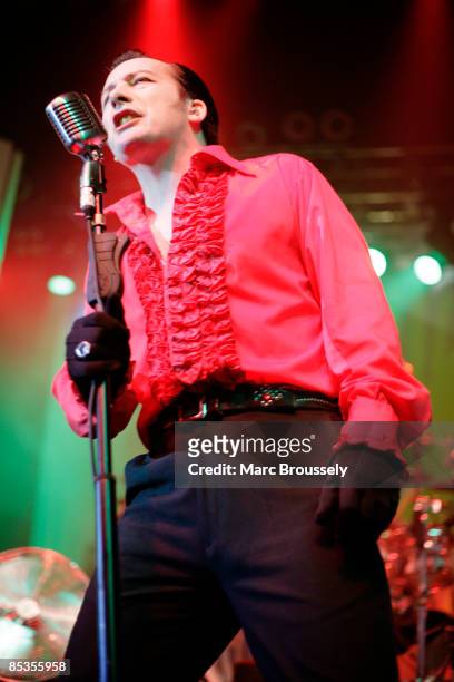 Photo of TEXAS CHAINSAW TRAVELLING HORROR and Dave VANIAN and DAMNED, Dave Vanian performing on stage at the Texas Chainsaw Travelling Horror Picture...