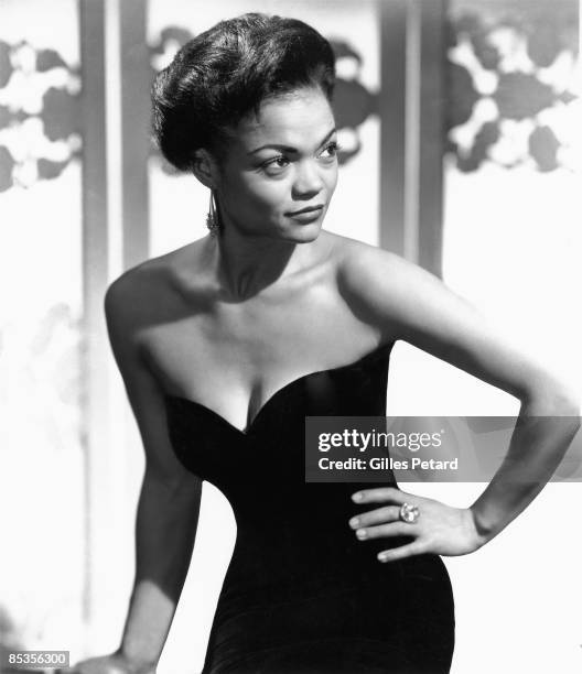 Posed portrait of Eartha Kitt, circa 1955.