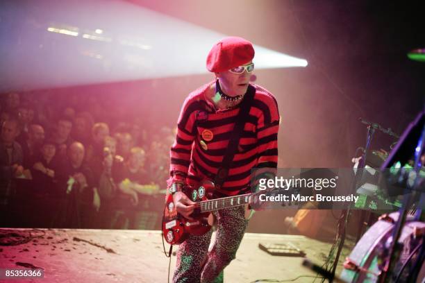 Photo of TEXAS CHAINSAW TRAVELLING HORROR and CAPTAIN SENSIBLE and DAMNED, Captain Sensible performing on stage with the Texas Chainsaw Traveling...