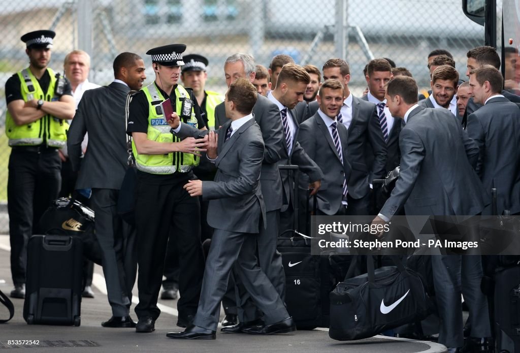 Soccer - World Cup 2014 - England Departure - Luton Airport