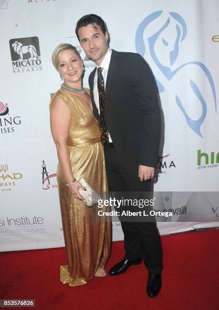 Actress Melissa Trn and actor Brett Dalton arrive for the Face Forward 8th Annual Gala held at Taglyan Cultural Complex on September 23, 2017 in...