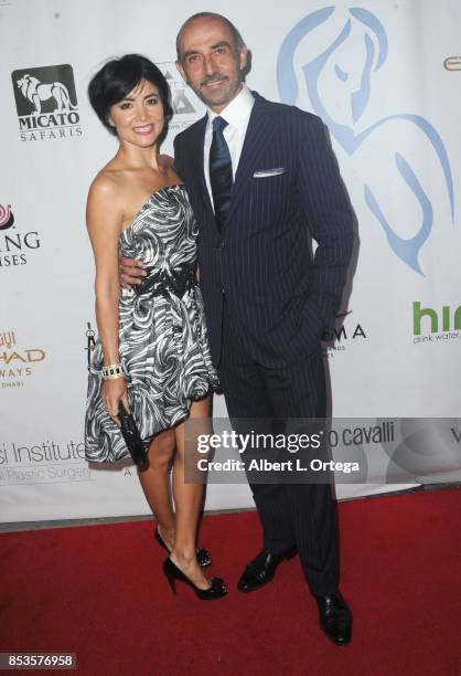 Actor Shaun Toub and wife Lorena Toub arrive for the Face Forward 8th Annual Gala held at Taglyan Cultural Complex on September 23, 2017 in...