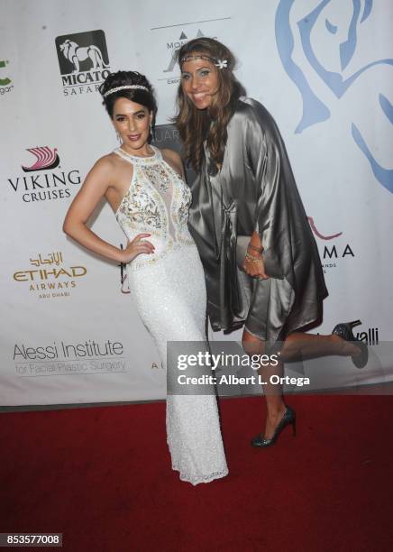 Actress Christina DeRosa and Rainbow Mars arrive for the Face Forward 8th Annual Gala held at Taglyan Cultural Complex on September 23, 2017 in...