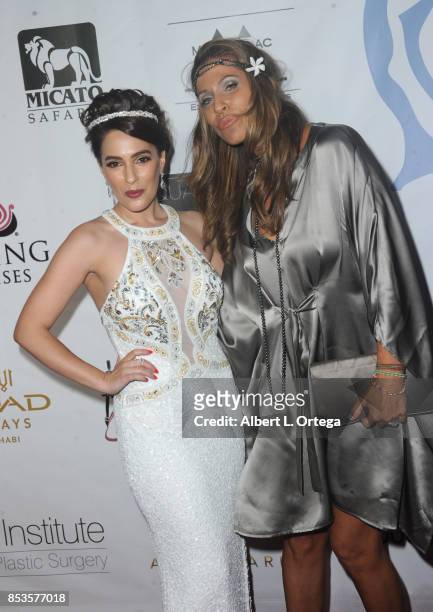 Actress Christina DeRosa and Rainbow Mars arrive for the Face Forward 8th Annual Gala held at Taglyan Cultural Complex on September 23, 2017 in...
