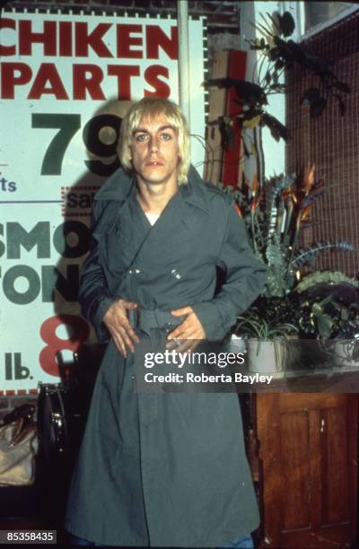 Portrait of Iggy Pop in Arturo Vega's apartment in the East Village, New York, 1976.