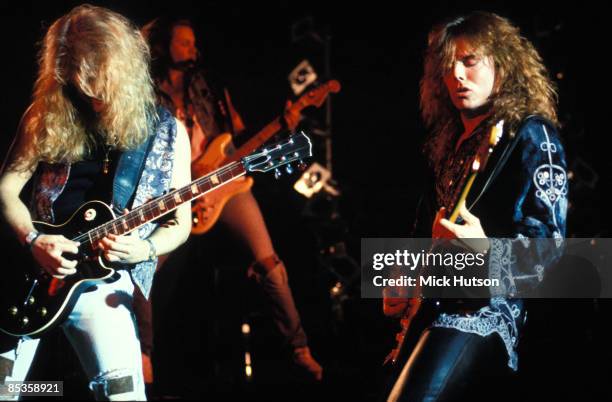 Photo of Joey TEMPEST and John LEVEN and Kee MARCELLO and EUROPE; L-R: Kee Marcello, John Leven , Joey Tempest