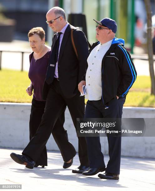 Peter Steen Bradley, Wrexham, arrives at Mold Magistraites Court, Flintshire, North Wales, where he appeared accused of physical, not sexual abuse...