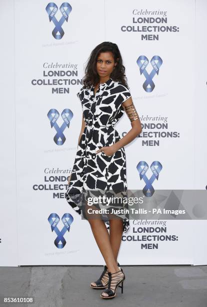 Aluna Francis arrives at One For The Boys charity fashion ball in London.