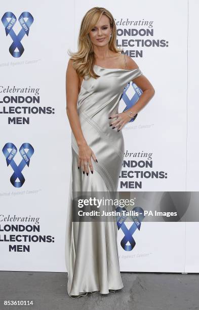 Amanda Holden arrives at One For The Boys charity fashion ball in London.