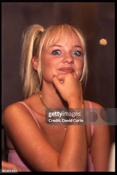 Photo of Emma BUNTON and SPICE GIRLS; Portrait of Emma Bunton at Aol in New York