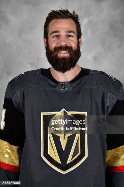 Clayton Stoner of the Vegas Golden Knights poses for his official headshot for the 2017-2018 season on September 14, 2017 at the City National Arena...