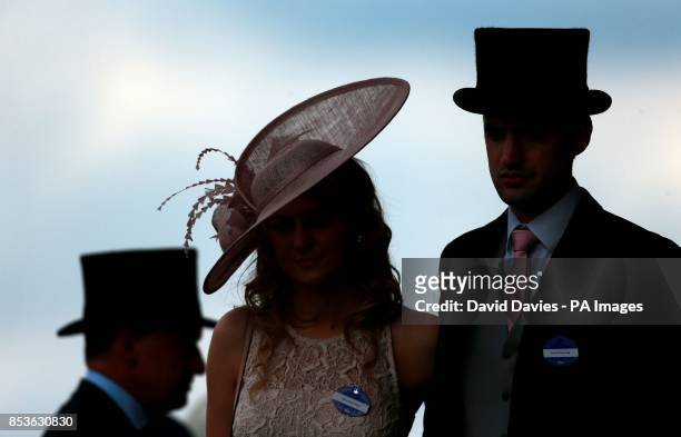 Hat fashions in the Royal Enclosure during Day Four of the 2014 Royal Ascot Meeting at Ascot Racecourse, Berkshire.