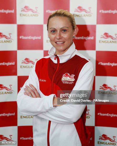 Jenny Meadows during the kitting out session at St George's Park, Burton. PRESS ASSOCIATION Photo. Picture date: Monday June 23, 2014. Photo credit...