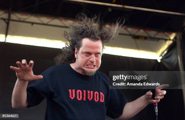 Photo of VOIVOD, Voivod perform at OzzFest 2003., Glen Helen Blockbuster Pavilion in Devore, California., 5-Jul-03