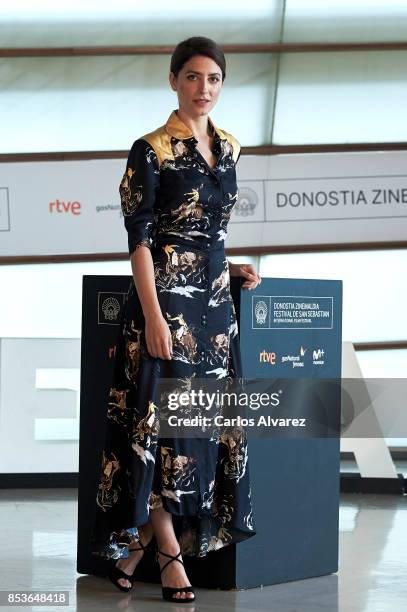 Spanish actress Barbara Lennie attends 'Una Especie de Familia' photocall during 65th San Sebastian International Film Festival on September 25, 2017...