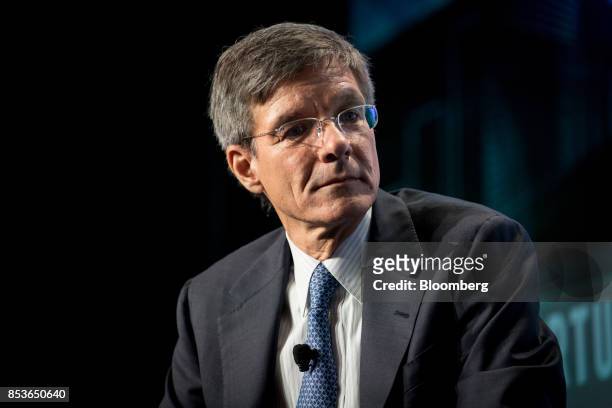 Tom Wilson, chairman and chief executive officer of Allstate Corp., listens during the CEO Initiative event in New York, U.S., on Monday, Sept. 25,...