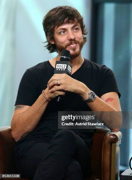 Singer Chris Janson discusses his new album "Everybody" at Build Studio on September 25, 2017 in New York City.