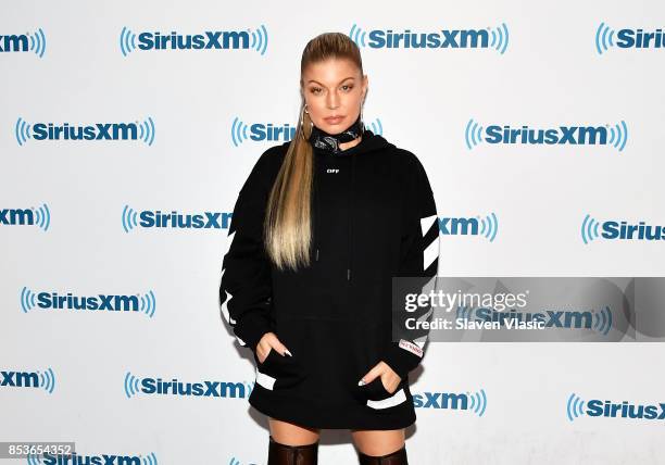 Singer/songwriter Fergie visits SiriusXM Studios on September 25, 2017 in New York City.