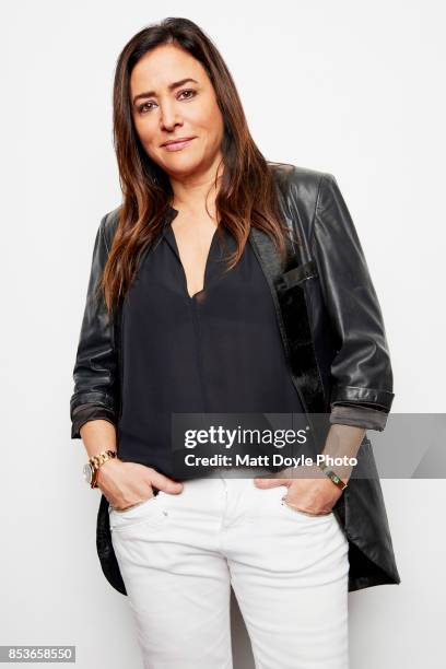 American actress, voice actress, screenwriter, producer, and director Pamela Adlon poses for a portraits at the Tribeca TV festival at Cinepolis...