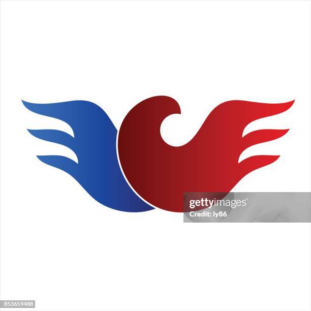 eagle icon - bald eagle flying stock illustrations