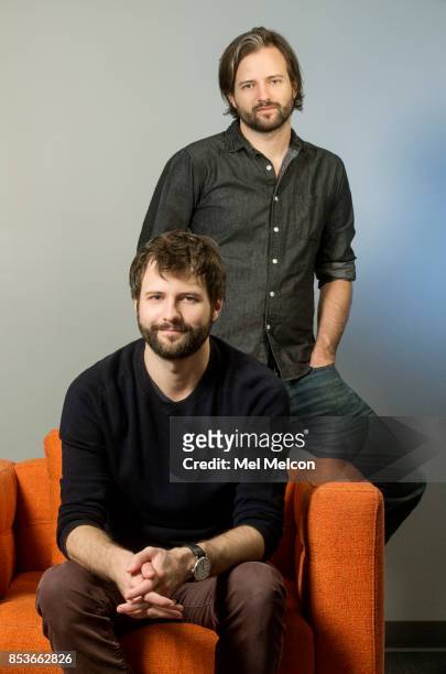 Matt Duffer, Ross Duffer creators of Netflix's 'Stranger Things' are photographed for Los Angeles Times on July 26, 2017 in Los Angeles, California....