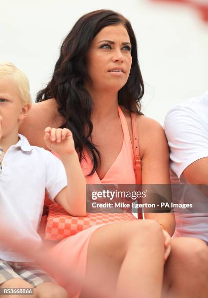 Dirk Kuyt's wife Gertrude during the training session at Estadio Jose Bastos Padilha, Rio de Janeiro, Brazil.