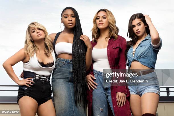 Normani Kordei, Ally Brooke, Dinah Jane, Lauren Jauregui of the band Fifth Harmony are photographed for Los Angeles Times on August 1, 2017 in Los...