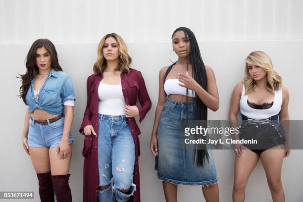 Normani Kordei, Ally Brooke, Dinah Jane, Lauren Jauregui of the band Fifth Harmony are photographed for Los Angeles Times on August 1, 2017 in Los...