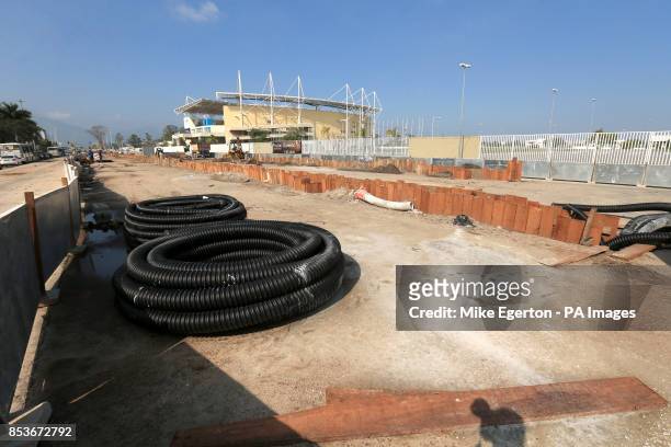 Olympic venues under construction for the Rio 2016 Games