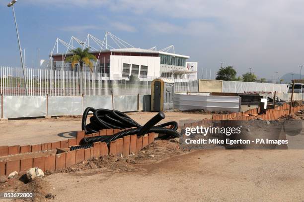 Olympic venues under construction for the Rio 2016 Games