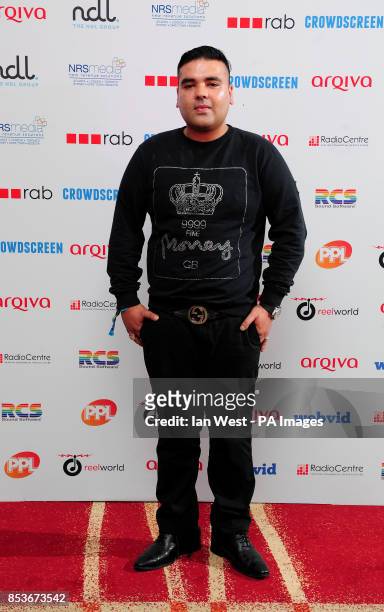 Naughty Boy arriving at the Arqiva Commercial Radio Awards at the Westminster Bridge Park Plaza Hotel, London. PRESS ASSOCIATION Photo. Picture date:...
