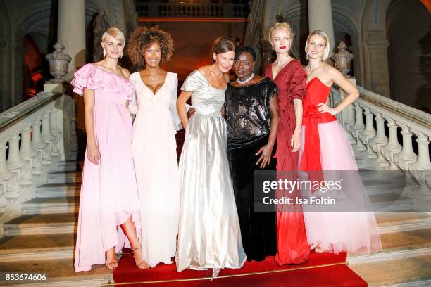 Model Luisa Hartema, model Marie Amière, Minx Designer Eva Lutz, Auma Obama, halfsister of former US president Barack Obama, model Franziska Knuppe...