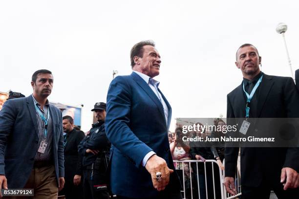 Arnold Schwarzenegger attends 'Wonders Of The Sea' premiere during 65th San Sebastian Film Festival on September 25, 2017 in San Sebastian, Spain.