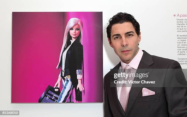 Fashion designer Nicolas Felizola attends Barbie's 50th Anniversary Exhibition at Museo Franz Mayer on March 9, 2009 in Mexico City.