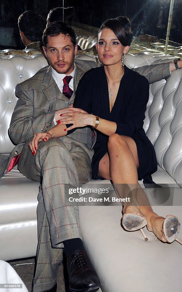 Actor Tom Hardy and partner Rachel Speed attend the afterparty... News ...