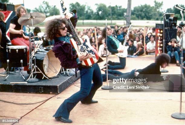 The rock group MC5 perform live in 1969 in Mount Clemens, Michigan.