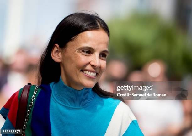 Elena Anaya is seen arriving at 65th San Sebastian Film Festival on September 25, 2017 in San Sebastian, Spain.