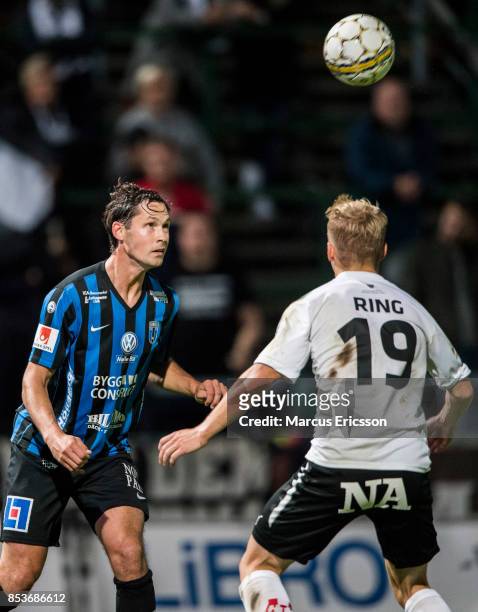 Philip Haglund of IK Sirius FK during the Allsvenskan match between IK Sirius FK and Orebro SK at Studenternas IP on September 25, 2017 in Uppsala,...