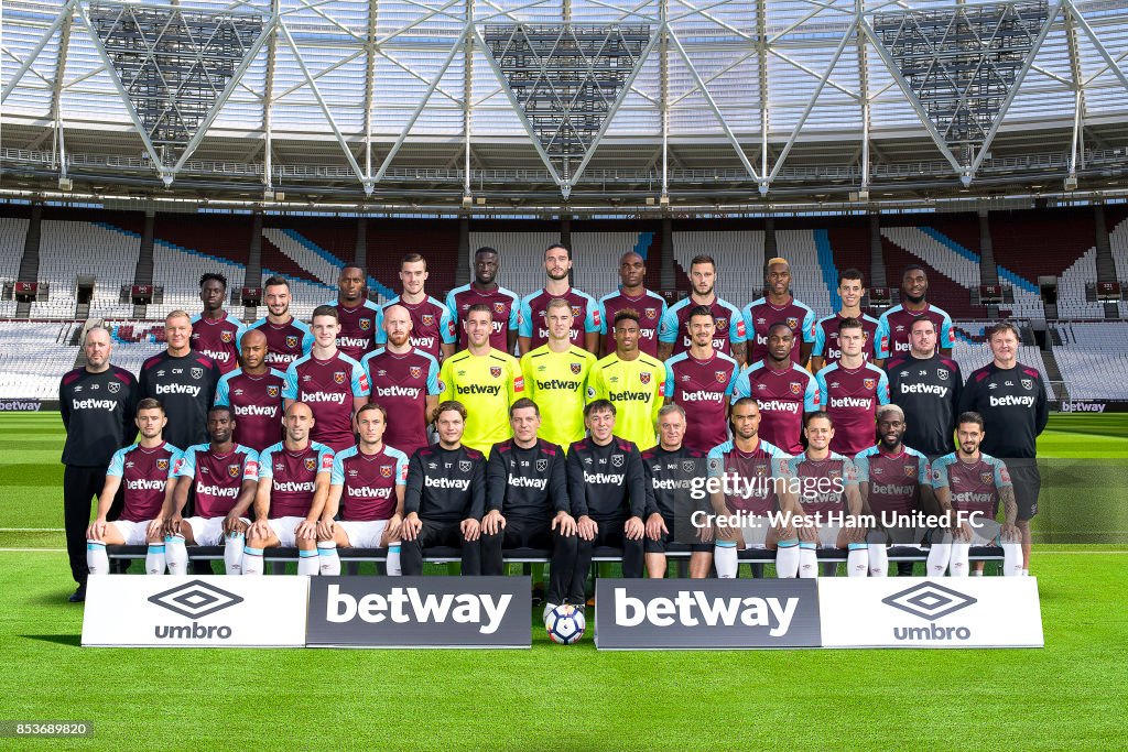 West Ham United First Team Photocall