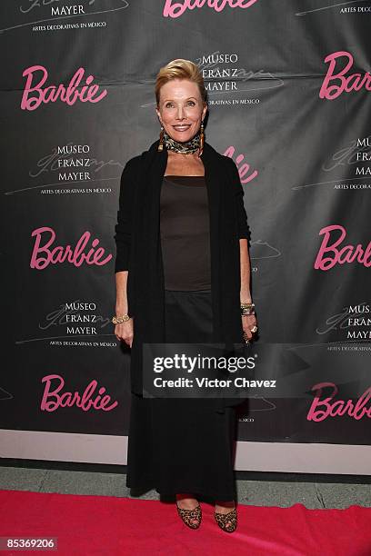 Socialite Raquel Bessudo attends the Barbie's 50th Anniversary Exhibition at Museo Franz Mayer on March 9, 2009 in Mexico City.