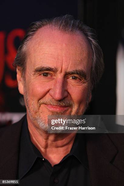 Producer/director Wes Craven arrives at the Premiere of Rogue Pictures' "The Last House On The Left" on March 10, 2009 at the ArcLight Cinemas...