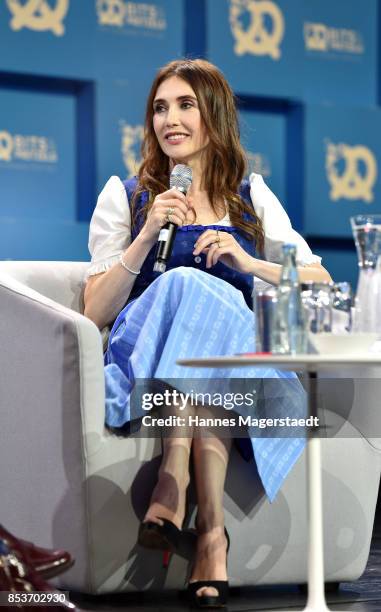 Actress Carice van Houten during the 'Bits & Pretzels Founders Festival' at ICM Munich on September 25, 2017 in Munich, Germany.