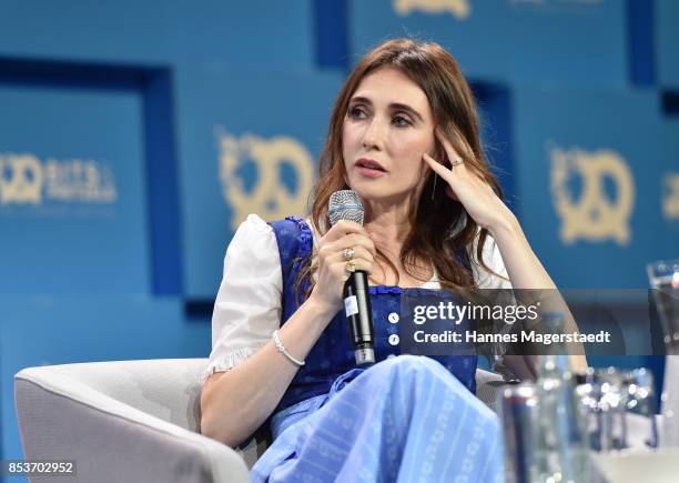 Actress Carice van Houten during the 'Bits & Pretzels Founders Festival' at ICM Munich on September 25, 2017 in Munich, Germany.