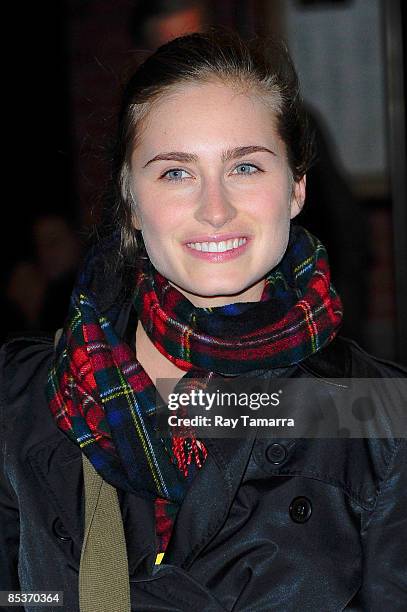 Model Lauren Bush attends The Cinema Society and Brooks Brothers screening of "The Great Buck Howard" at the Tribeca Grand Screening Room on March...