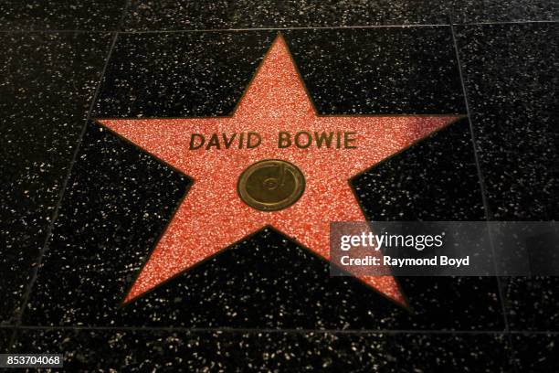 Singer David Bowie's star along the Hollywood Stars Walk of Fame in Hollywood, California on September 10, 2017.