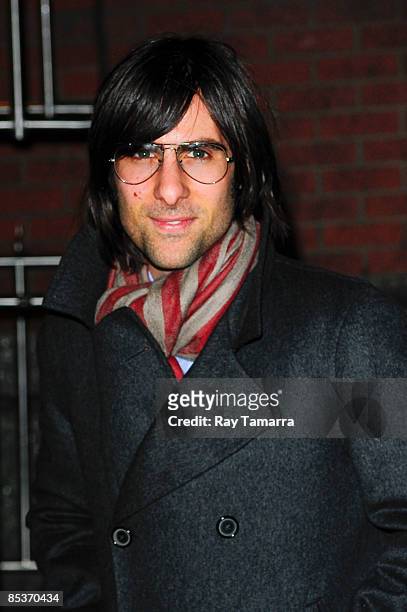 Actor Jason Schwartzman attends The Cinema Society and Brooks Brothers screening of "The Great Buck Howard" at the Tribeca Grand Screening Room on...