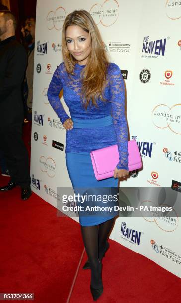 Tasmin Lucia-Khan attends the opening night of the fifth edition of the London Indian Film Festival at Cineworld, Haymarket, London, for its opening...