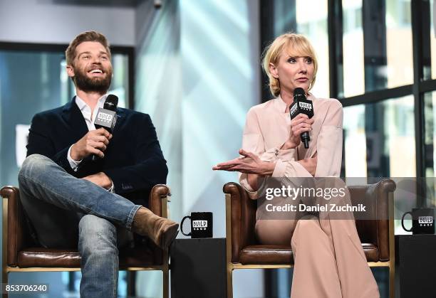 Mike Vogel and Anne Heche attend the Build Series to discuss the new show 'The Brave' at Build Studio on September 25, 2017 in New York City.